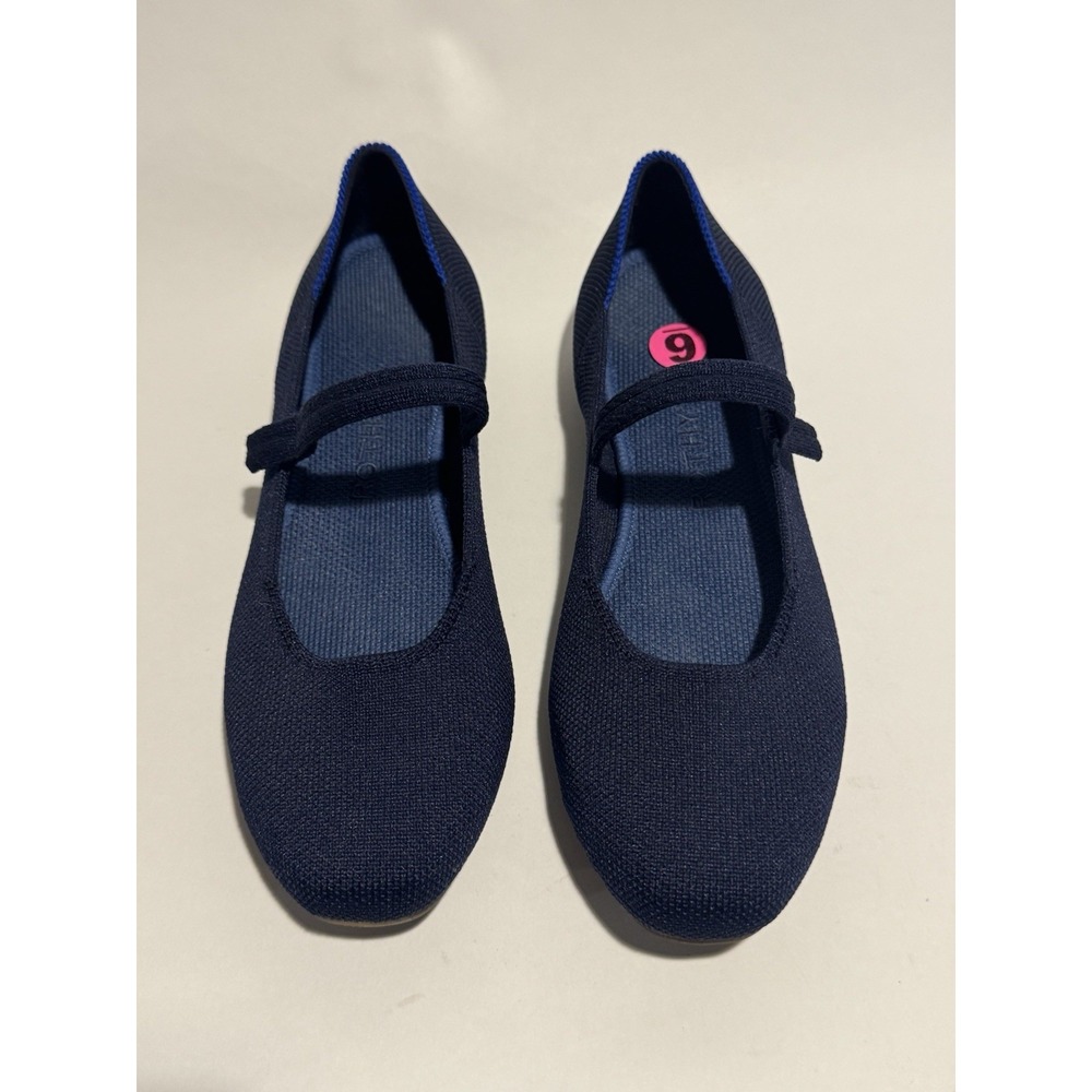 Rothy's The Max Square Mary Jane Navy Size 6 EUC